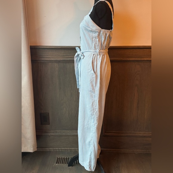 Monteau Los Angeles Striped blue and White Jumpsuit medium - Picture 3 of 10